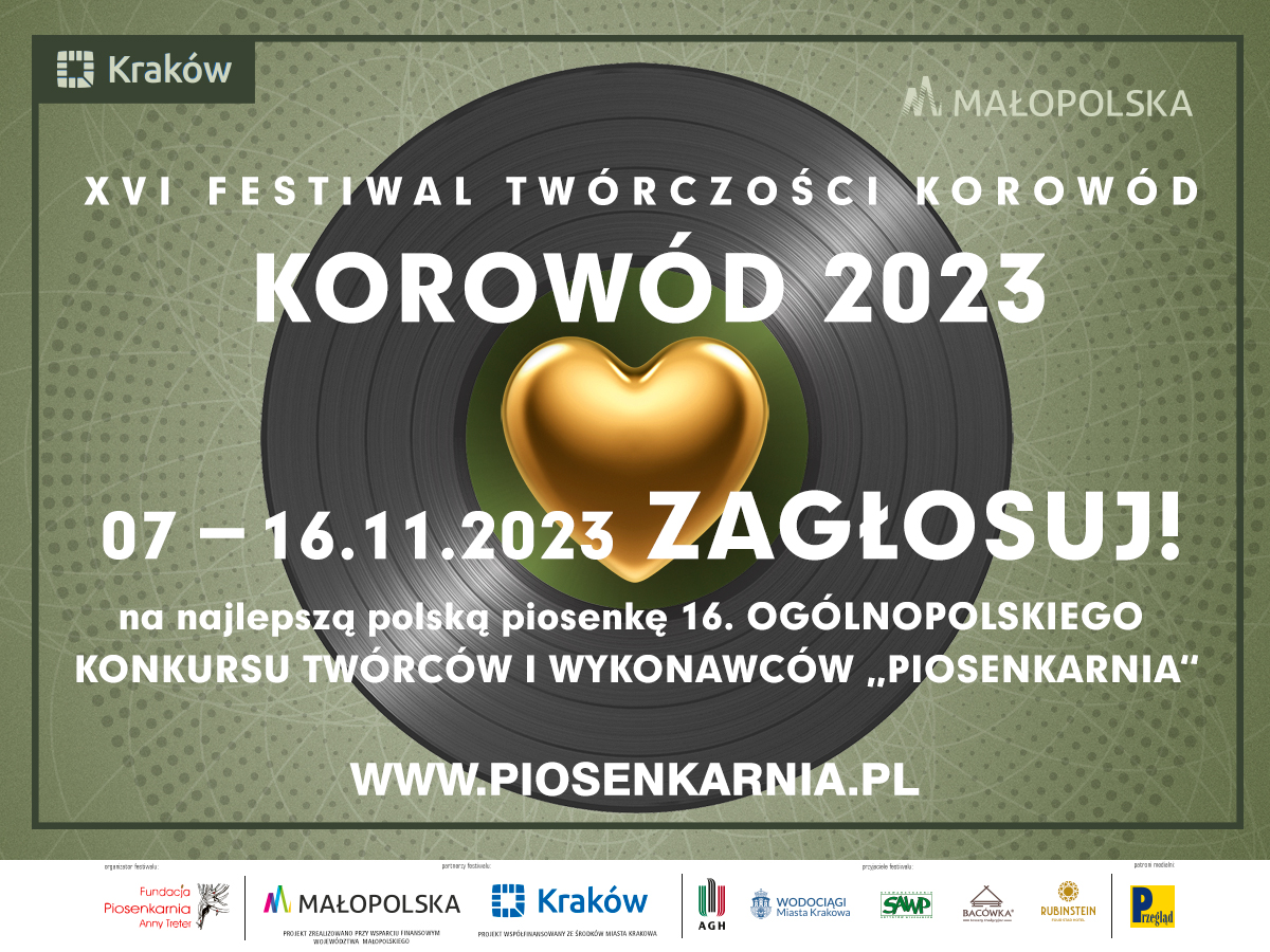 kolorowa grafika zachęcająco do głosowania na najlepsza piosenkę w konkursie w ramach festiwalu