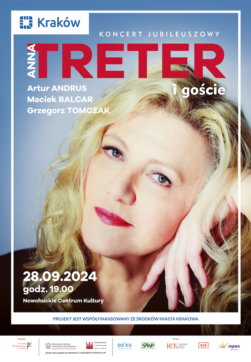 kolorowa grafika zachęcająca na koncert Anny Treter