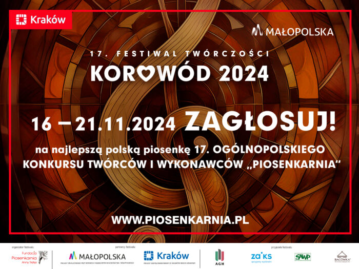 kolorowa grafika informująca o możliwości głosowania w knkursie na najlepszą piosenkę festiwalu 