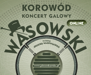 grafika informująca o emisji koncertu ONLINE z piosenkami Jerzego Wasowskiego