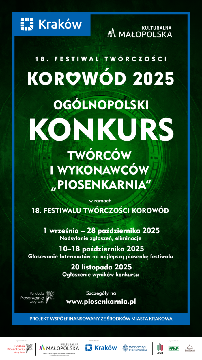 BANNER INFORMUJĄCY O KONKURSIE MUZYCZNYM