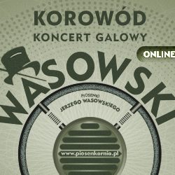 grafika informująca o emisji koncertu ONLINE z piosenkami Jerzego Wasowskiego