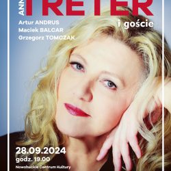 kolorowa grafika zachęcająca na koncert Anny Treter